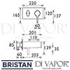 Bristan Flute Wall Mounted Bath Filler Dimensions